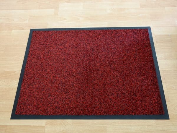 SONDERPOSTEN: Schmutzfangmatte meliert rot/schwarz 60x90 cm